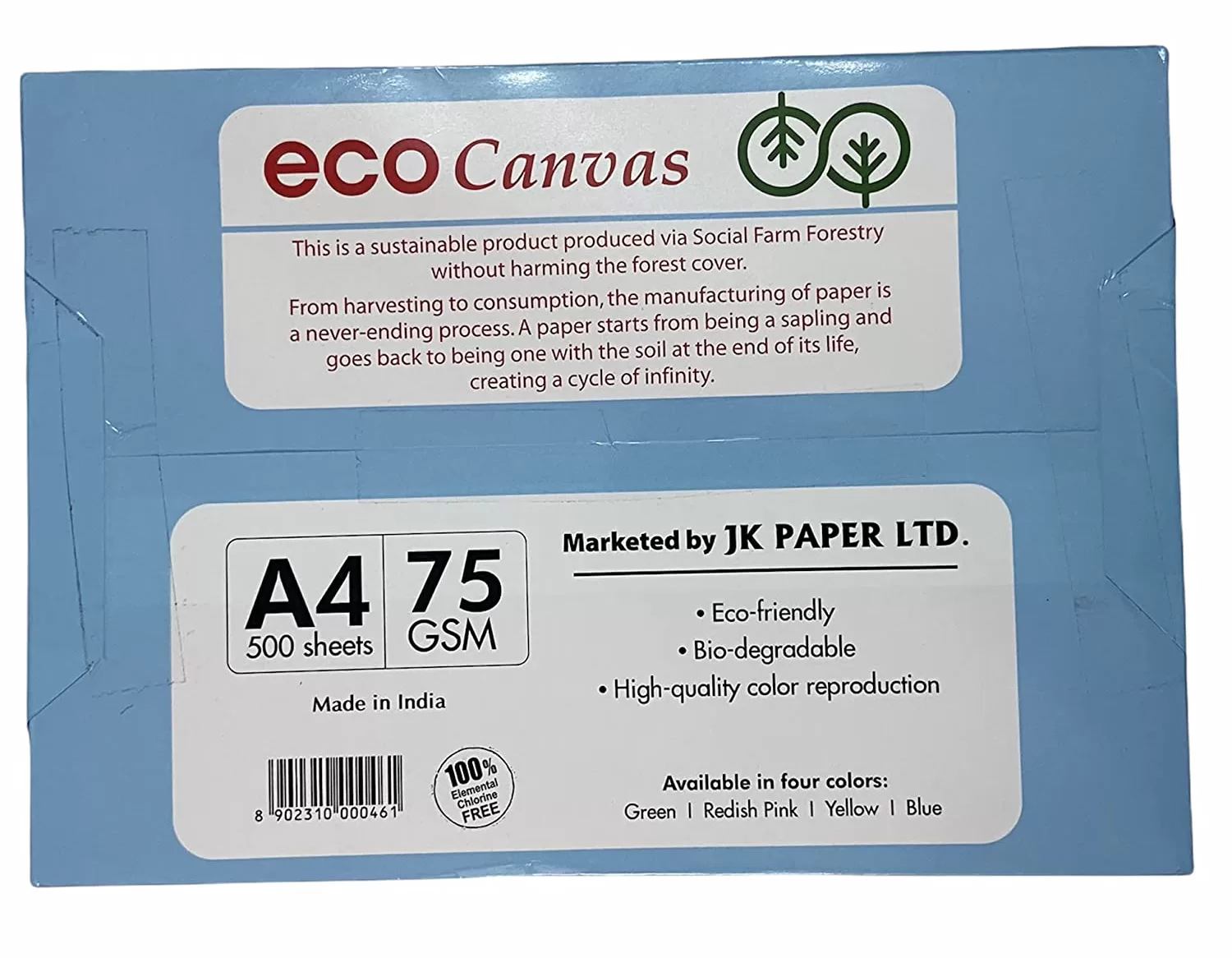 ECO Canvas A4 Size Copier Paper (Pink) 75 GSM 1 Ream 500 Sheets – (Pack of 10) 3