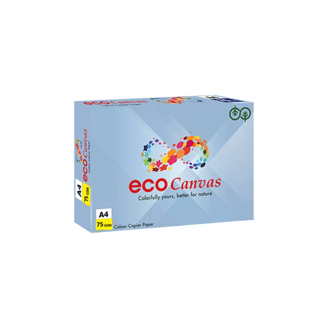 ECO Canvas A4 Size Copier Paper (Yellow) 75 GSM 1 Ream 500 Sheets – (Pack of 10) 2