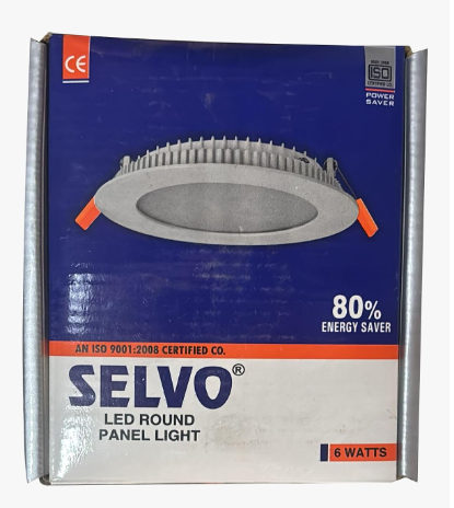 SELVO 6W LED Round Panel Light | Slim Recessed Ceiling Downlight | Cool Daylight 6500K | Energy Efficient False Ceiling Light for Home, Office, Kitche(SELVO 6W LED Round Panel Light | Slim Recessed Cei) 2