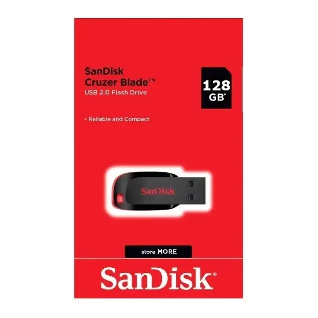 Sandisk Cruzer Blade 128 GB USB 2.0 Flash Drive/Pen Drive – Pack of 2 2