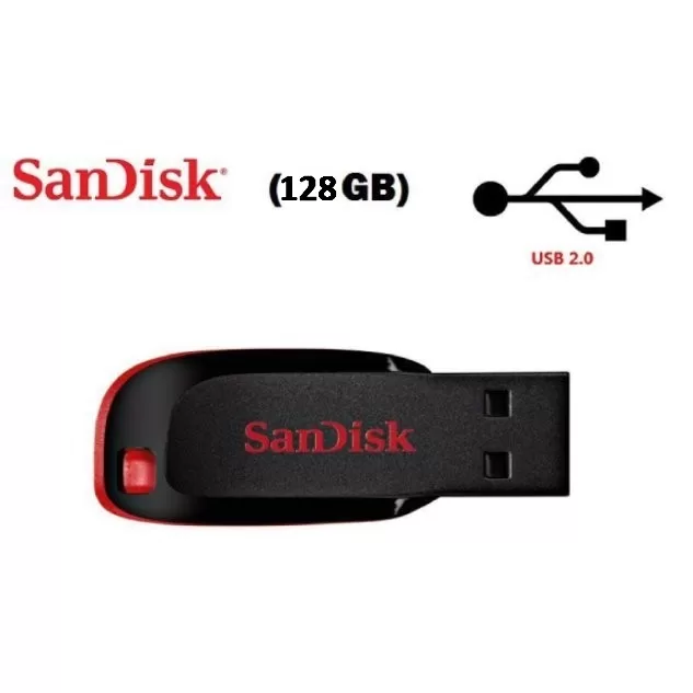 Sandisk Cruzer Blade 128 GB USB 2.0 Flash Drive/Pen Drive – Pack of 2 4