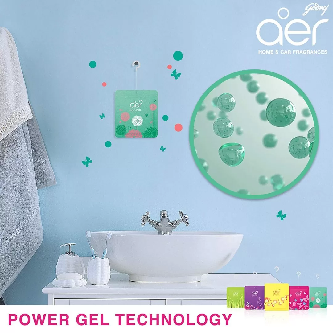 Godrej aer Power Pocket Air Freshener – Jasmine Floral Delight (10g) – 5 Piece 3