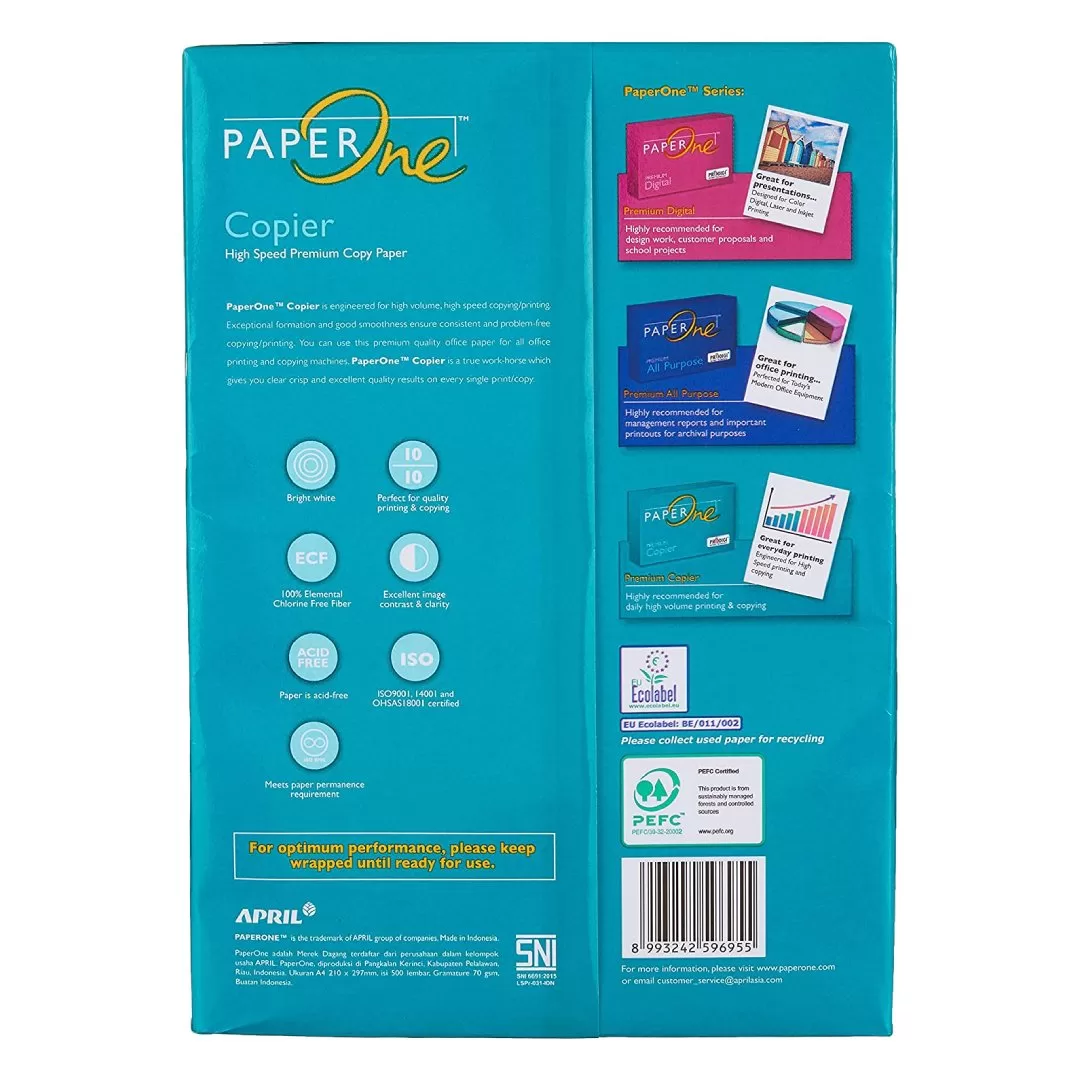 Paper One Copier Paper A4 – 70 GSM | 500 Sheets per Ream | Pack of 10 Reams | Premium Quality | Jam-Free Printing(pack of 10) 3