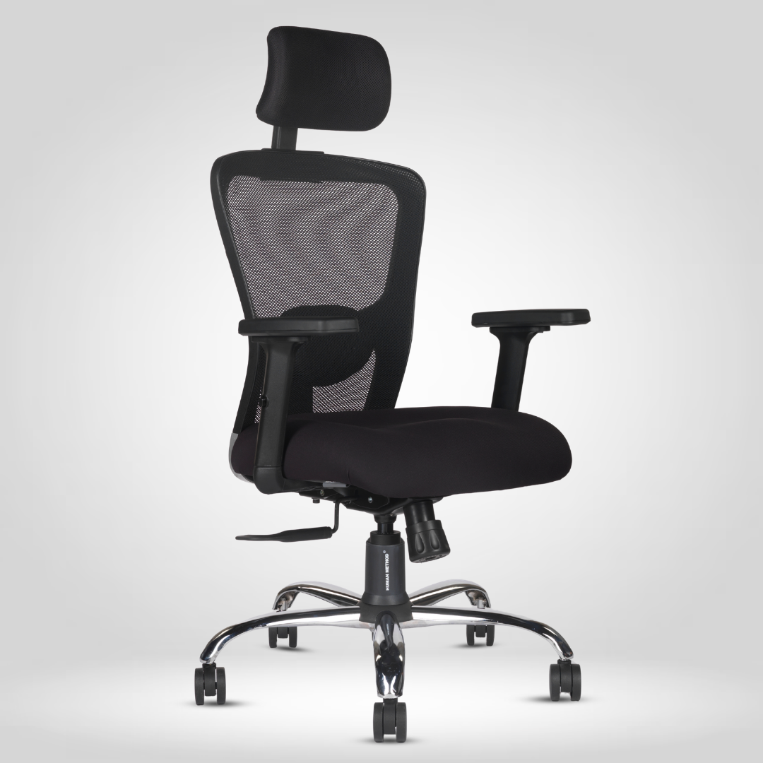 HUMAN METHOD VIBE PRO Series Premium Office & Study Chair Ergonomic Breathable Mesh High Back Black, HMVS01-PR01 2