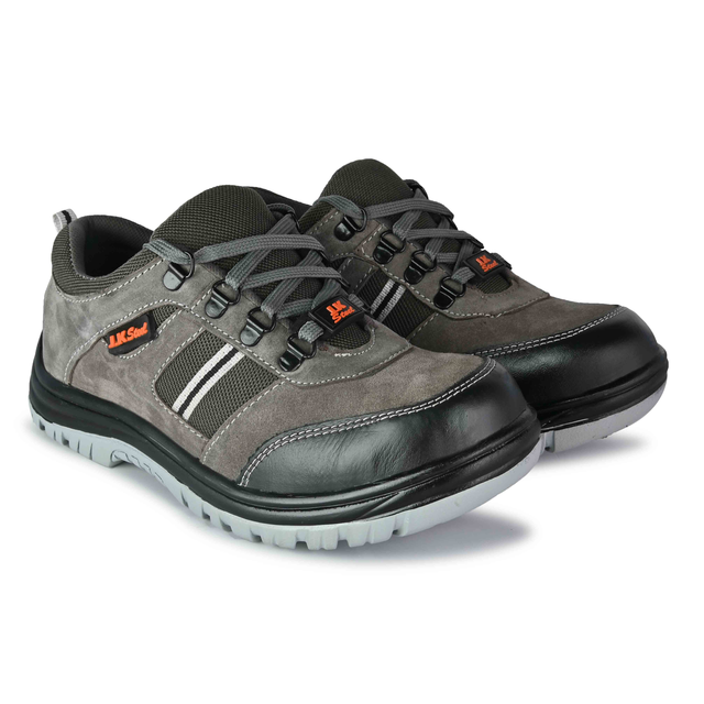 JK Steel JKPSF145Gry Leather Steel Toe Grey Work Safety Shoes, Size: 7 2
