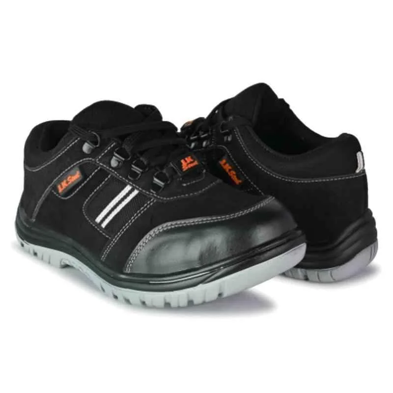 JK Steel JKPSF145BLK Leather Steel Toe Black Work Safety Shoes, Size: 6 3