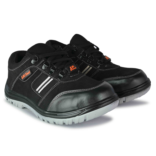 JK Steel JKPSF145BLK Leather Steel Toe Black Work Safety Shoes, Size: 10 2