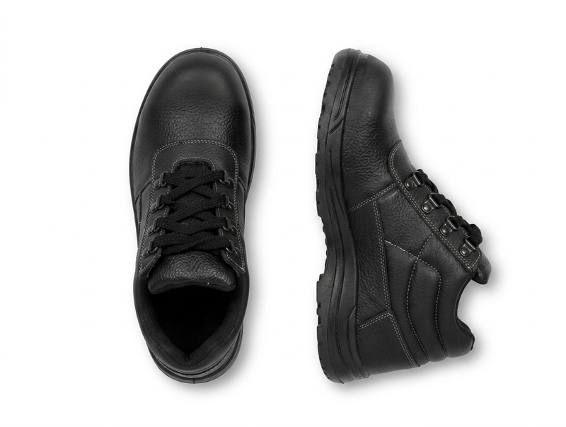JK Steel JKPB058BLK Steel Toe Black Work Safety Shoes, Size: 6 3