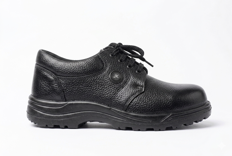 JK Steel JKPB077BLK Leather Steel Toe Black Work Safety Shoes, Size: 6 2