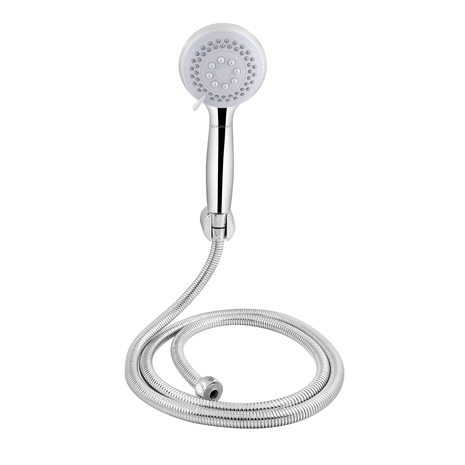 Somany Fresia 5 Function 5 Inch Hand Shower with 1.5 Meter Tube and Hook(272221120021) 4