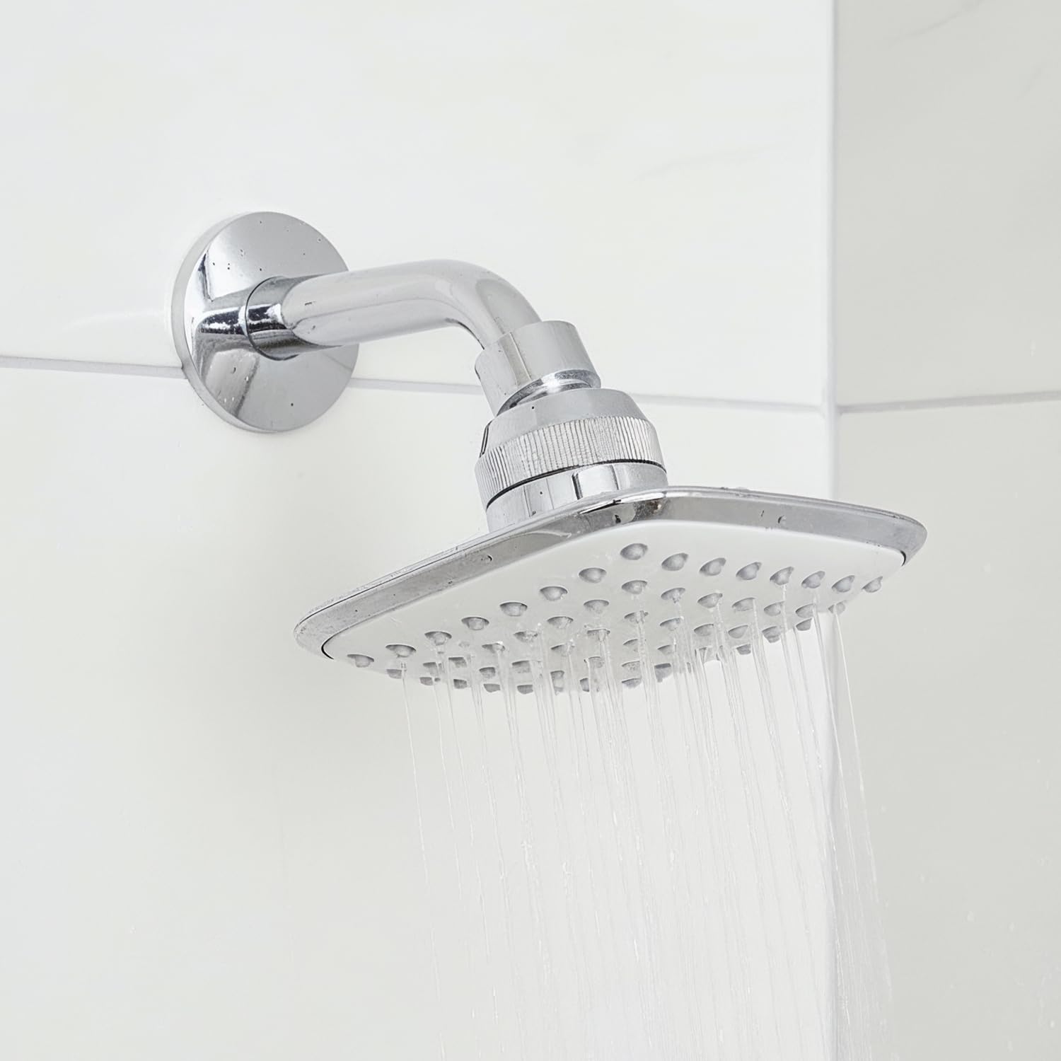 Somany Project Overhead Shower Grey 4X4 Inch | Square Design, Durable Brass Ball Joint, Anti-Clog Nozzles, Water-Efficient & Easy Installation(272140730041) 2