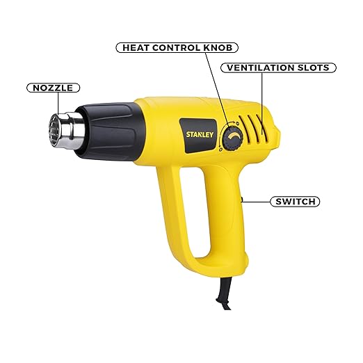 STANLEY STXH2000 2000W Variable Speed Heat Gun (Yellow and Black)(STXH2000) 2