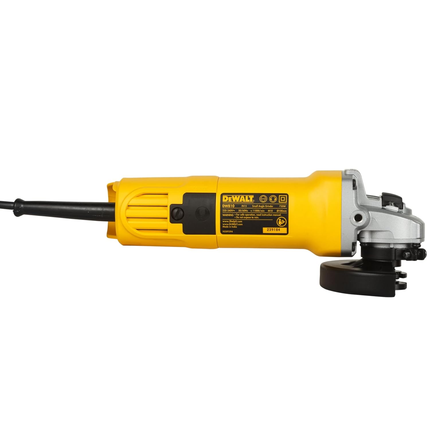 DEWALT DW810 750W 4 inch (100mm) Heavy Duty Small Angle Grinder with Toggle Switch (New Model)(DW810 IN) 2