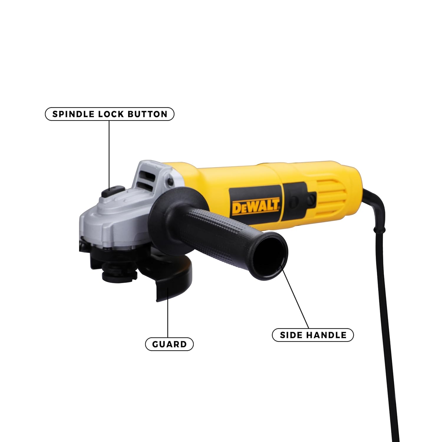 DEWALT DW801-IN, 850W, 4'' (100mm) Heavy Duty Angle Grinder Engineered For Heavy Duty Applications with Spindle Lock and Toggle switch(DW801 IN) 2