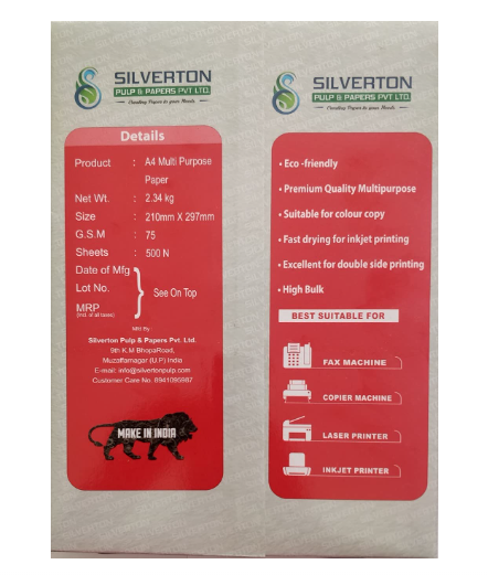 Silverton Indigo Red 75 GSM A4 Copier Paper(Silverton Indigo Red 75 GSM A4 Copier Paper ) 2
