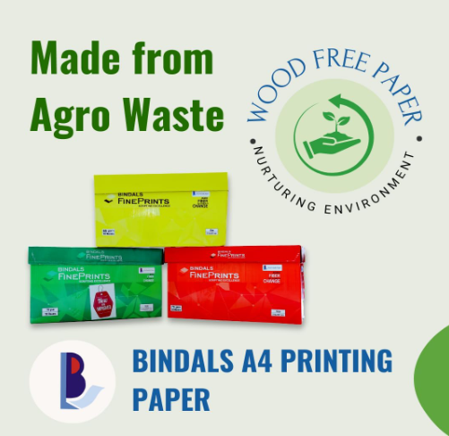 Bindal White Copier Paper | A4 Size | 80 GSM | 10 Reams & 500 Sheets per ream | Bright Plain Printing Paper | Fine Quality & Eco-friendly(Bindal A-4 80 GSM) 4