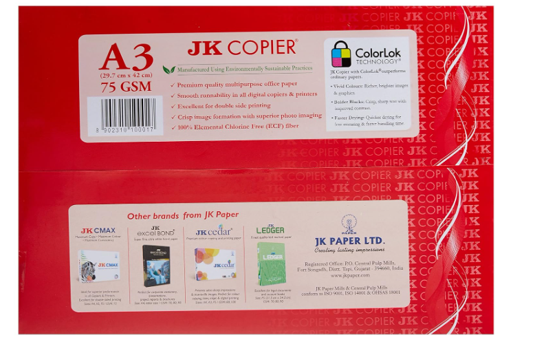 JK Copier Paper - A3, 500 Sheets, 75 GSM, 5 Ream(JK Copier Paper - A3, 500 Sheets, 75 GSM) 2