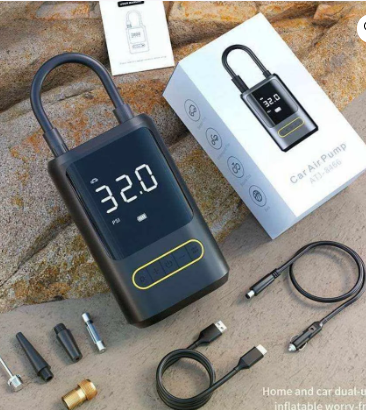 LRSA Tyre Air Pump Cum Phone Powerbank for Car & Bike | 150 Psi | 6000 Mah | Digital Display | 5 Air Fill Modes |Portable Electric Tyre Air Inflator P(LRSA AIr Pump) 3