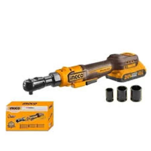 INGCO 20V Cordless Drive Ratchet Kit with Dual 2.0Ah Batteries, 65Nm Torque & Carrying Case(CDRLI2065292) 2