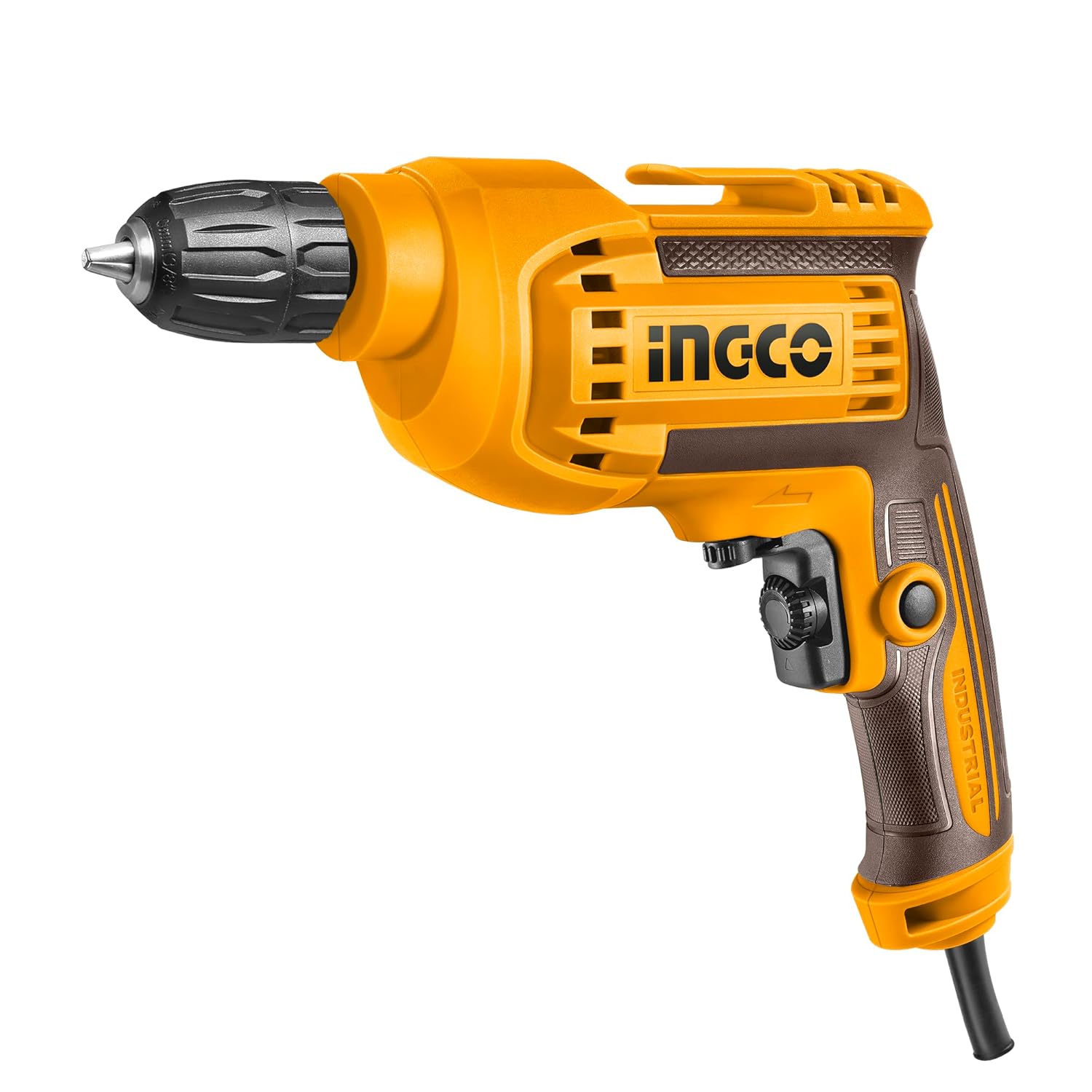 Ingco 10mm 550 Watt With Variable Speed & F/R Function Electric Drill, 0-3300 RPM(ED550382) 2
