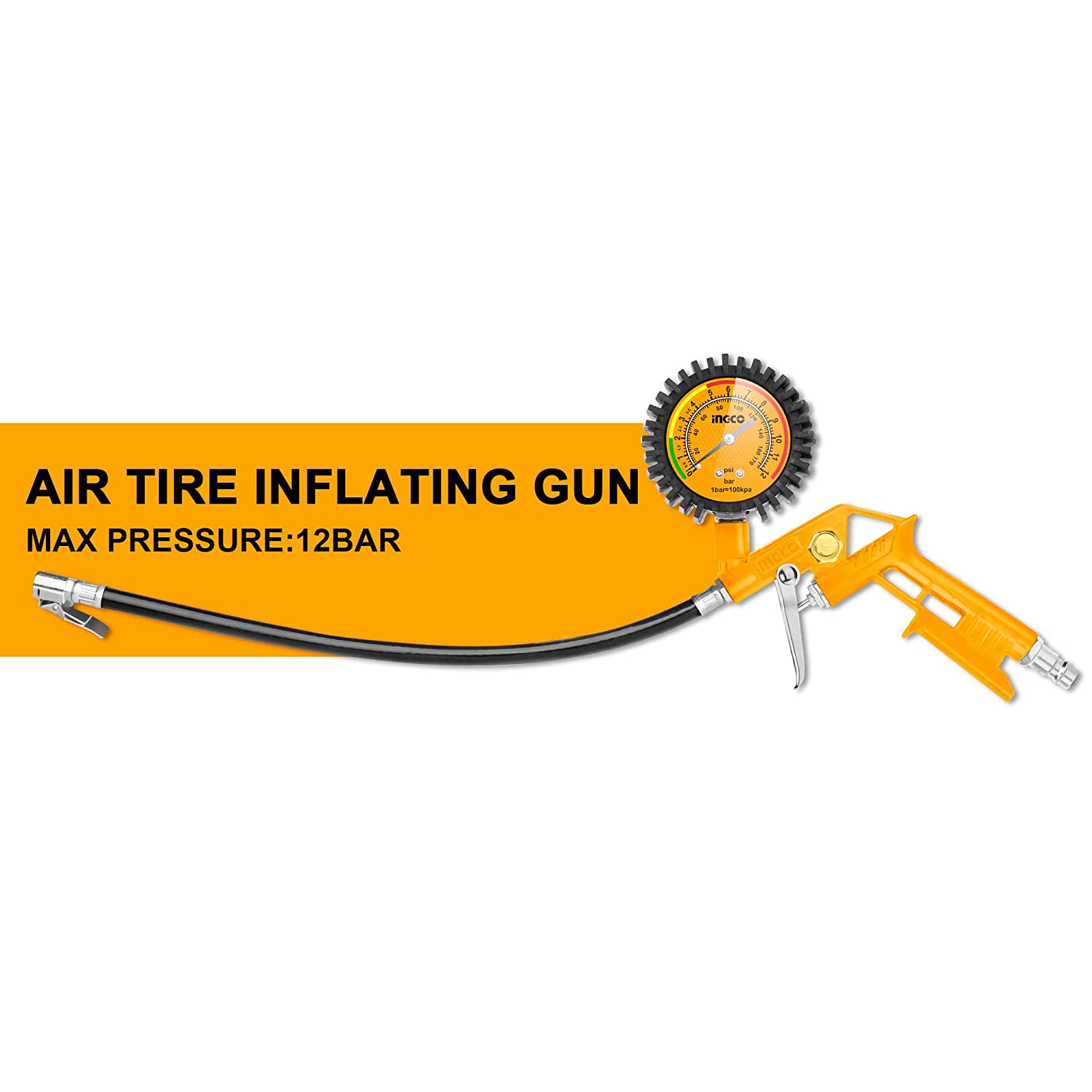 Ingco 5 Pcs Air Tools Set Including Air Blow Gun, Air Spray Gun, Air Washing Gun, Air Tire Inflating Gun.(AKT0053-3) 3