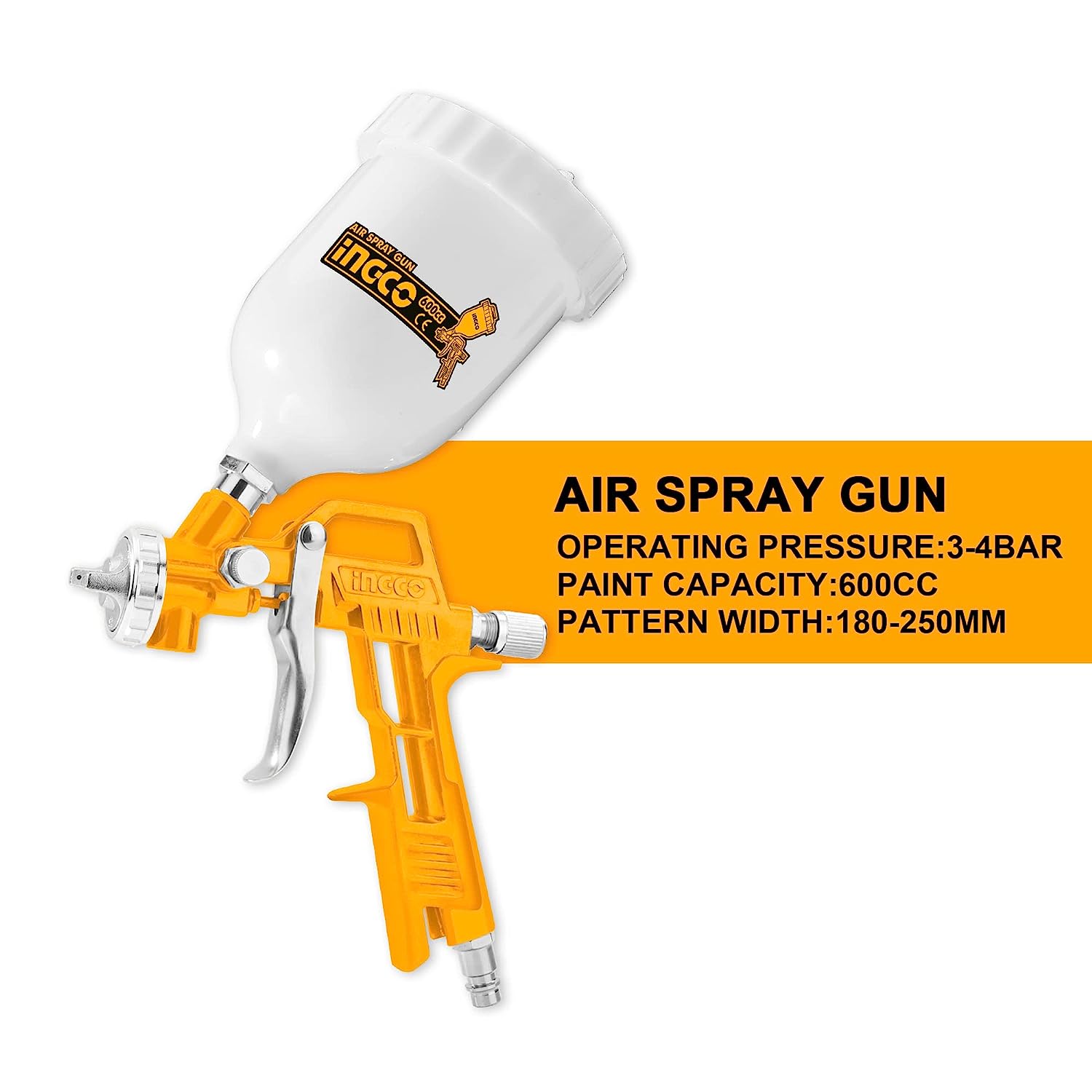 Ingco 5 Pcs Air Tools Set Including Air Blow Gun, Air Spray Gun, Air Washing Gun, Air Tire Inflating Gun.(AKT0053-3) 5