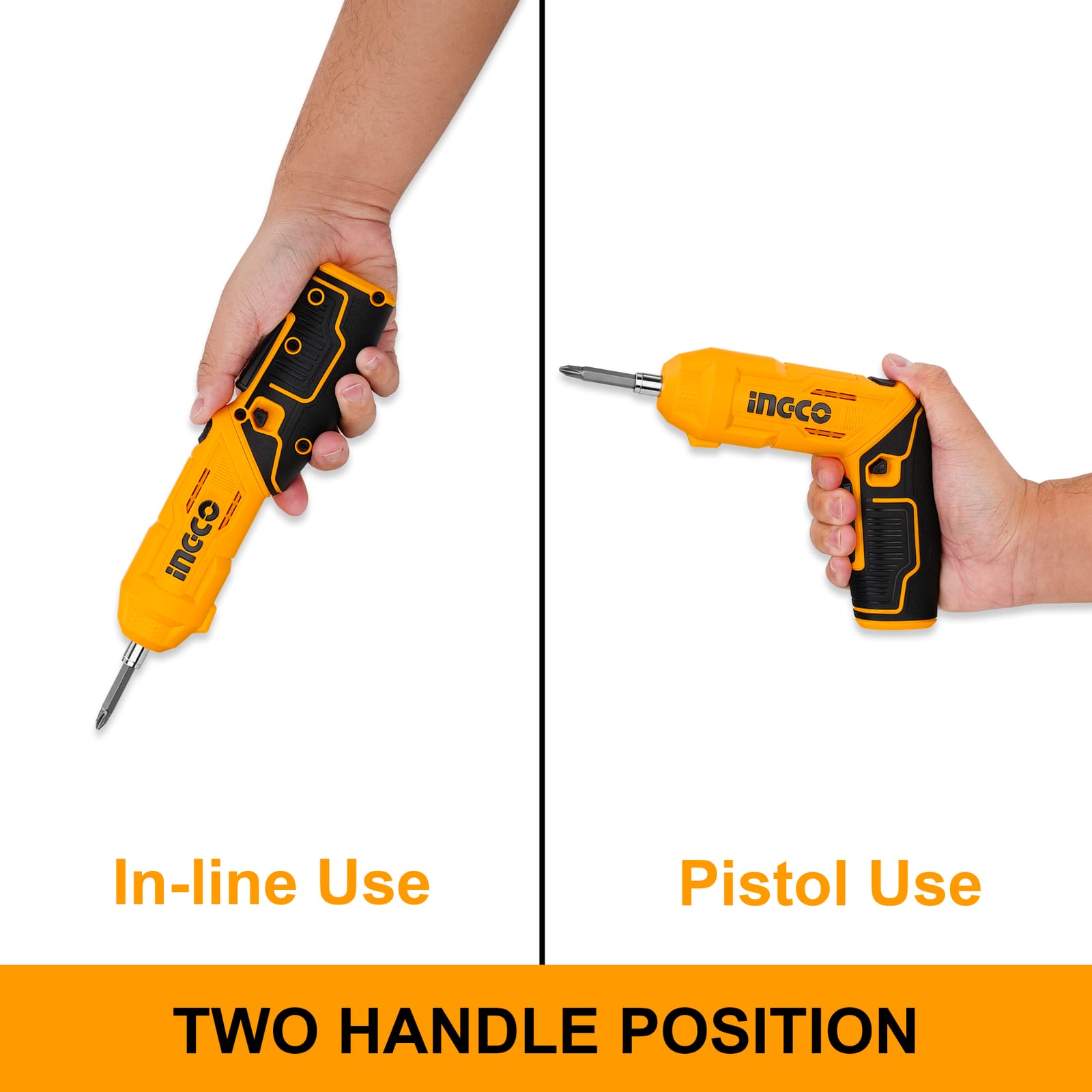 INGCO 4V Cordless Screwdriver with 1/4-Inch Hex Shank & Adjustable Handle(CSDLI0442) 3