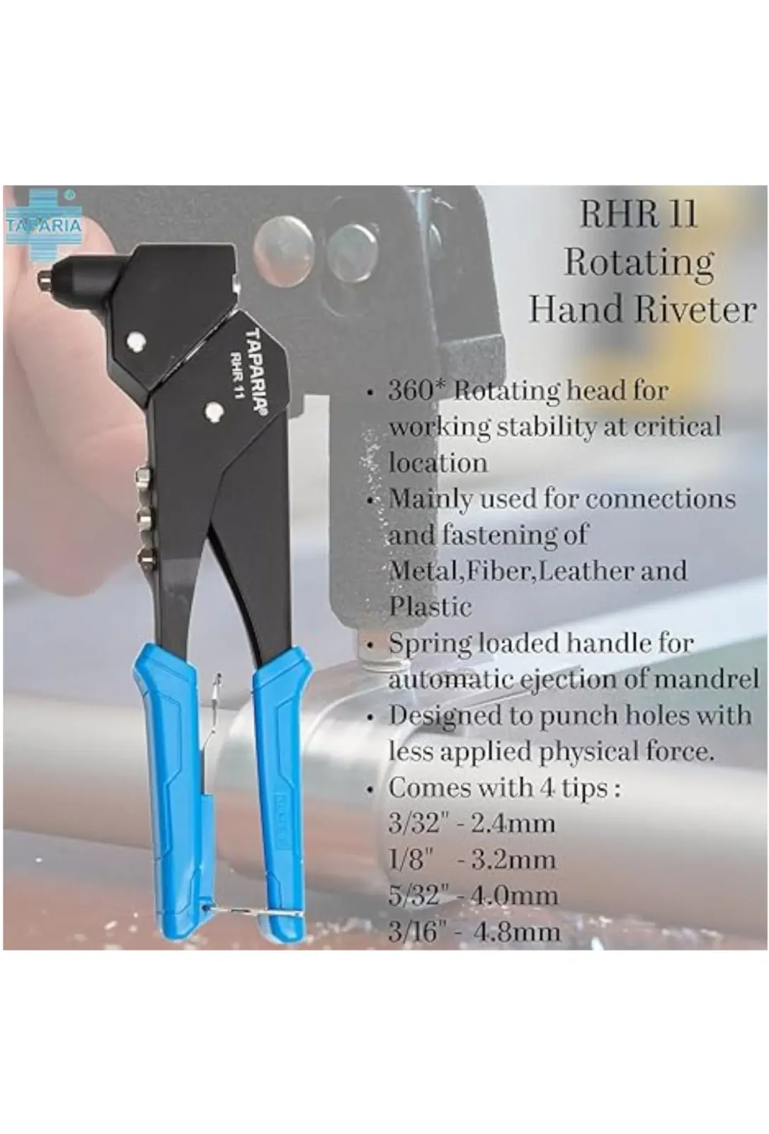 TAPARIA Rotating Hand Riviter (RHR 11) (RHR 11) 3