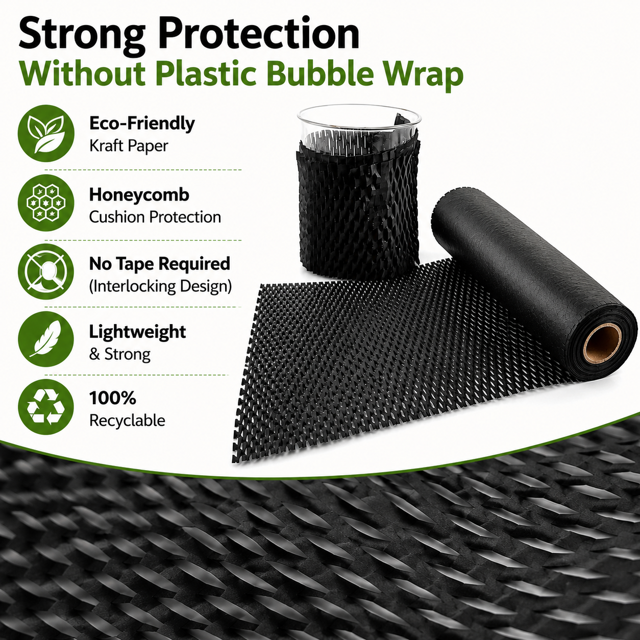 JPPL Honeycomb Paper Roll Ecofriendly in Black Col(JPPL Honeycomb Paper Roll Ecofriendly in Black Col) 2