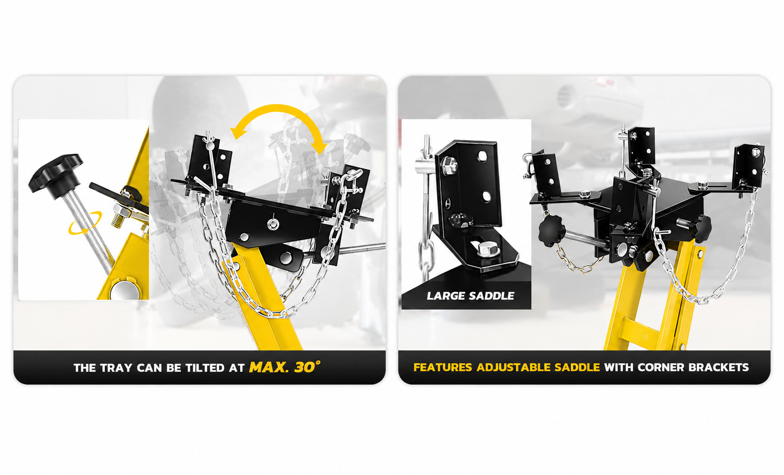 Hukums 1.5 Ton Heavy Duty Low Profile Hydraulic Transmission Jack With Chain 2