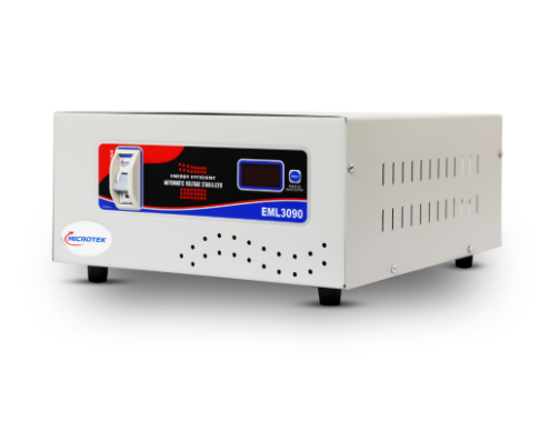 Microtek AUTOMATIC VOLTAGE STABILIZER EML 3090(90V–300V (For General Purpose)) 3