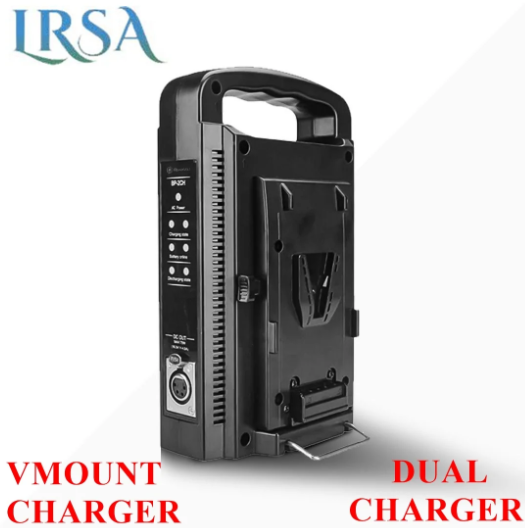 LRSA Dual V-Mount Battery Charger Two-Channel Charger for V-Mount Batteries, Black (BP-2CH). Compatible – Sony: BP-L80S, BP-L40A – LRSA 3