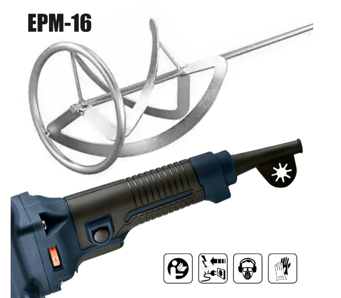 JRSDRIVE EPM-16 Power Mixer | 1200W | 16mm Chuck | 220V Variable Speed Electric Stirrer 3