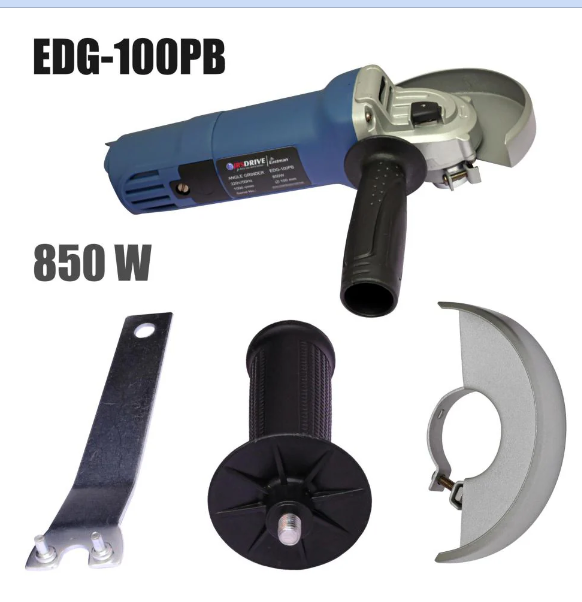 JRSDRIVE EDG-100PB Heavy-Duty Angle Grinder – 850W High-Power Motor & Soft Start Technology 3