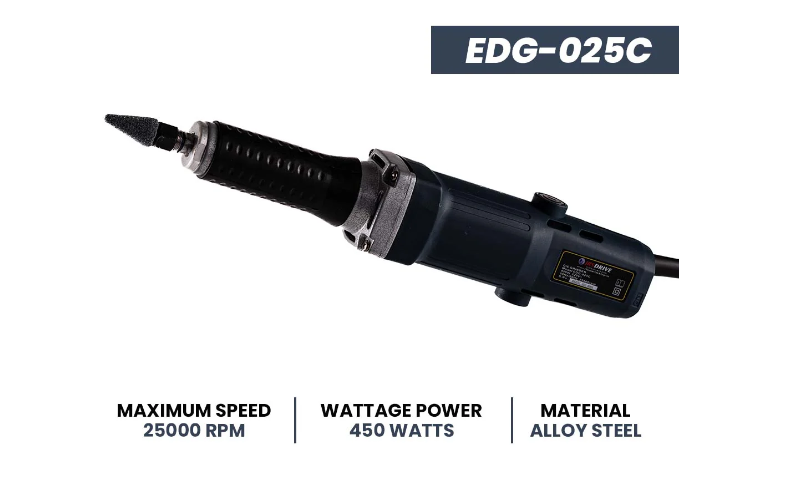 JRSDRIVE 450W Industrial Die Grinder | 25mm Housing Outer Dia | 25000 RPM No-Load Speed | 1.9kg 2