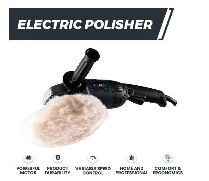 JRSDRIVE 180mm Electric Polisher | ESP-180N 1350W High-Power Motor • Variable Speed 1000-3000 RPM 2