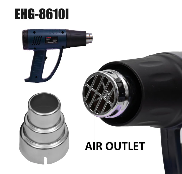 JRSDRIVE 2000W Heavy Duty Heat Gun EHG-8610I with High-Impact Airflow (250-650 LPM) | Variable Temperature Hot Air Gun for DIY & Professional Use 4