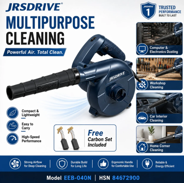 JRSDRIVE EEB-040N Heavy-Duty Electric Blower - Powerful 600W Motor for Rapid Cleaning & Dust Removal 5