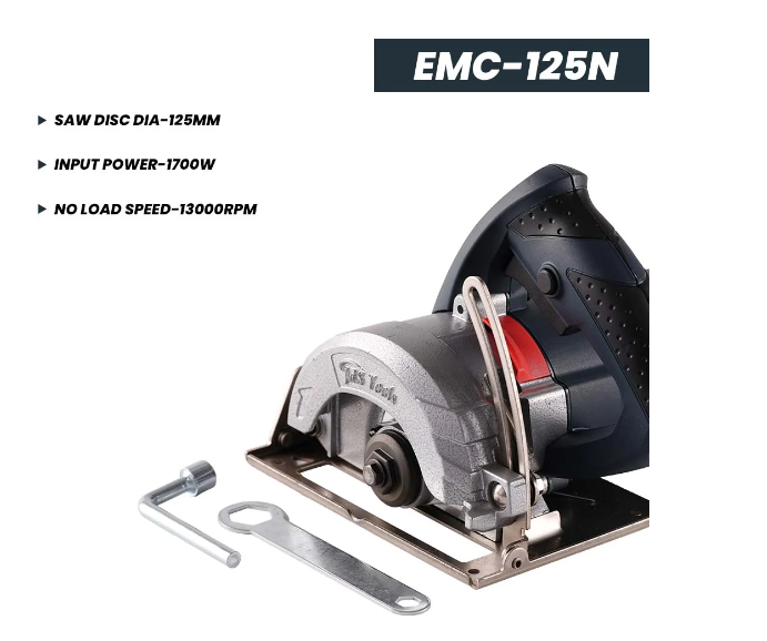 JRSDRIVE EMC-125N Professional Marble Cutter | 1680W Rated Power | 125mm Saw Disc Dia | 12000 RPM No-Load Speed 4