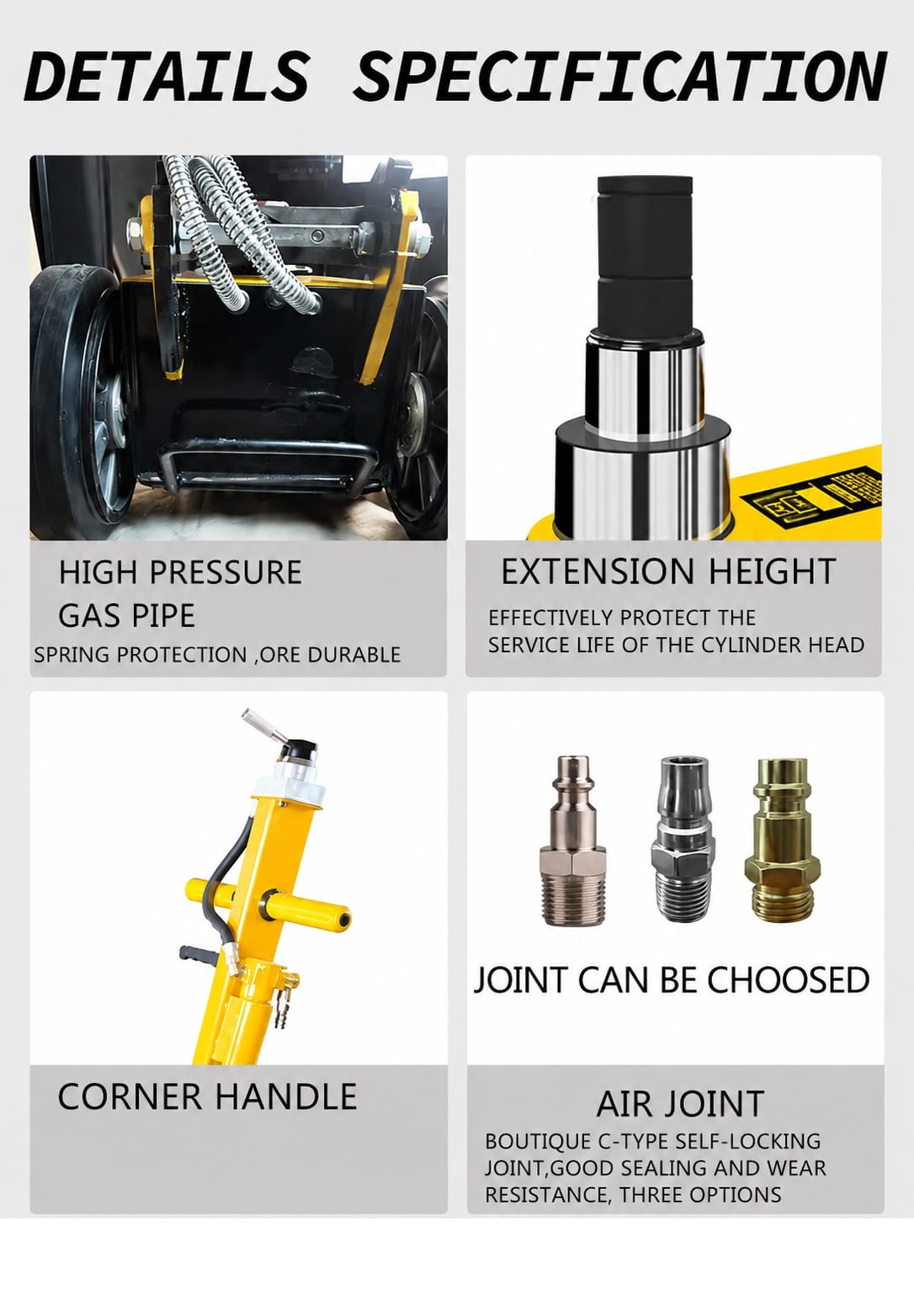 Hukums 120/60 Ton Pneumatic Air Hydraulic Jack | 4(HPJ60120) 4