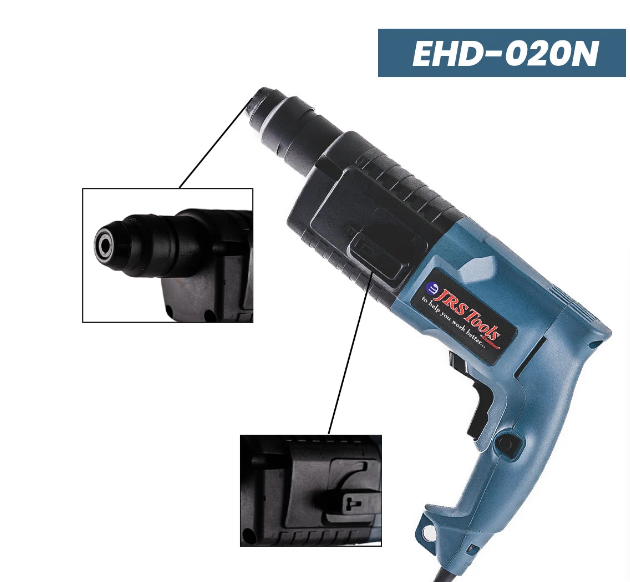 JRSDRIVE 500W Hammer Drill Tool – 20mm Drilling for Concrete, Brick & Wall Work EHD-020N 3