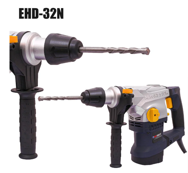 JRSDRIVE 32mm Rotary Hammer Drill EHD-32N – 1250 Watts High Power Inpact Drill with SDS+ Tool Holder – Ideal for Construction, Demolition, and Renovation 3