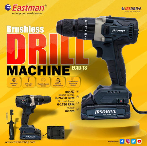 JRSDRIVE Brushless impact Drill Machine - 13mm ECID-13 3