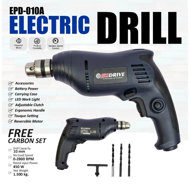JRSDRIVE EPD-010A: Powerful 450W Electric Drill with Variable Speed & Ergonomic Grip 2