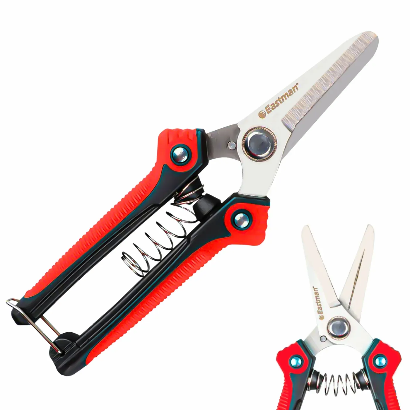 Eastman Pruning Shears with Straight Jaw, Selected Stainless Steel, Selected Alloy Steel, E-3025(pack of 12) 3