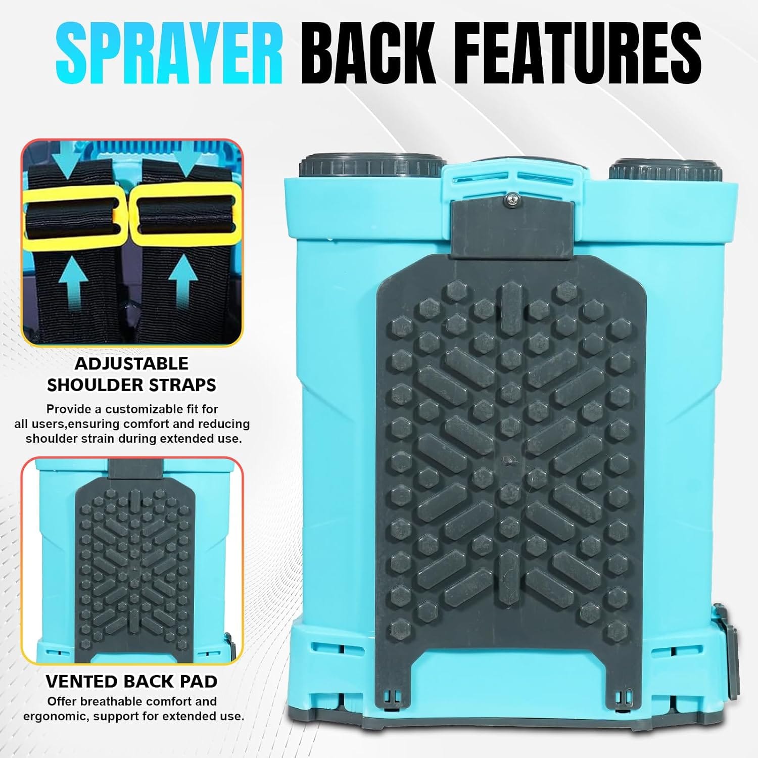 Neptune Simplify Farming Knapsack Battery Sprayer 12V x 12Amp Double Motor | High Pressure Spray Gun up to 20 Ft Spray | 20 Liter Tank | Ideal for Agriculture & Garden Spraying 2