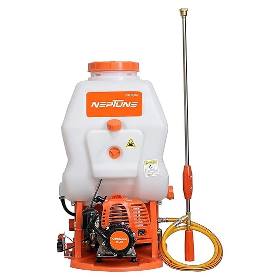 Neptune Simplify Farming NF-708 2-Stroke Knapsack Power Sprayer | 26CC Petrol Engine | 20-Litre Tank Capacity | Includes 2 Types Spray Guns | Perfect for Agricultural Use, Pesticides & Garden Spraying 2