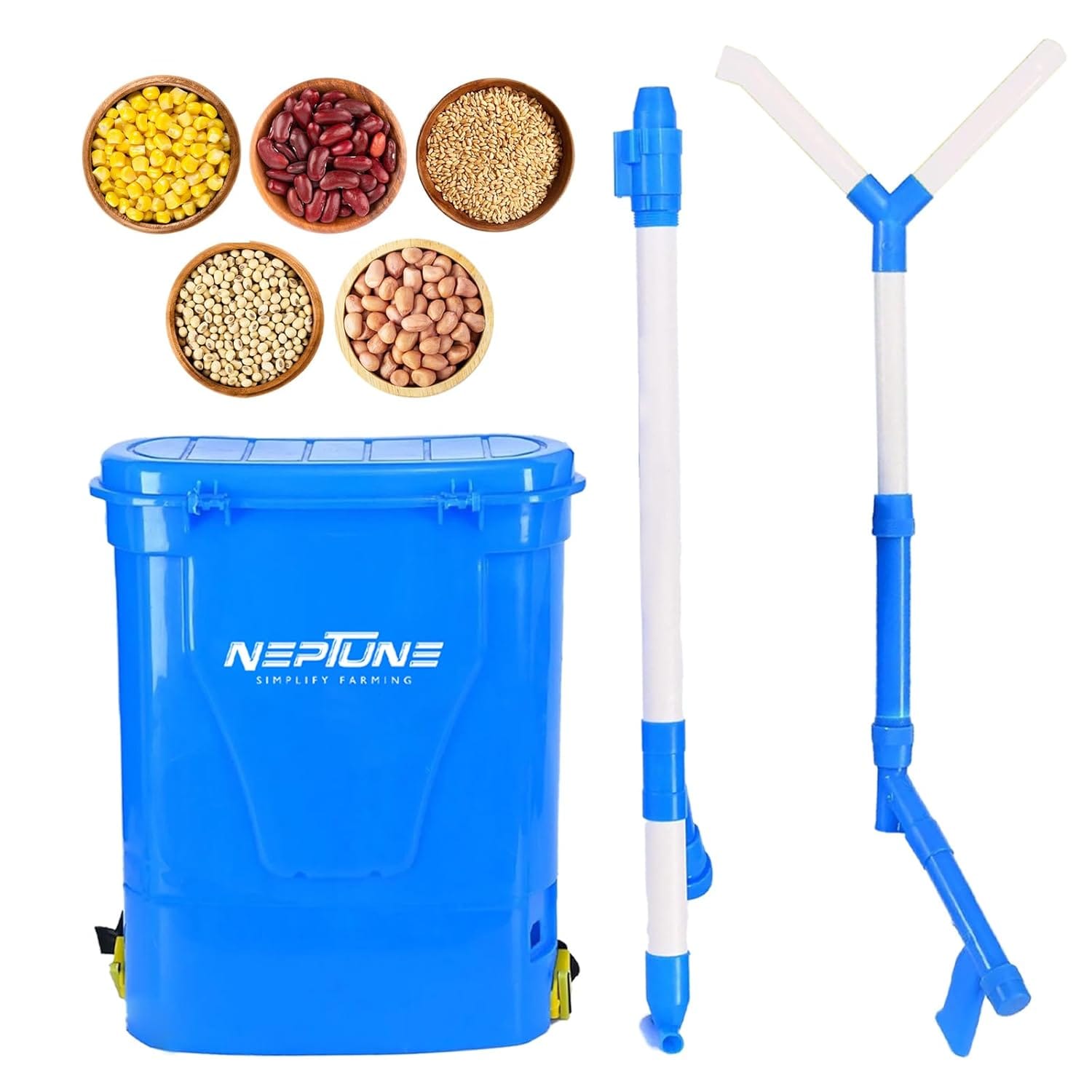 Neptune Simplify Farming Backpack Manual Agricultural Double Head Fertilizer Dispenser | Durable,Ergonomic Design with 20L Tank & Comfortable Handle | Ideal for Vegetable, Trees,Garden Plant Soil Care 2