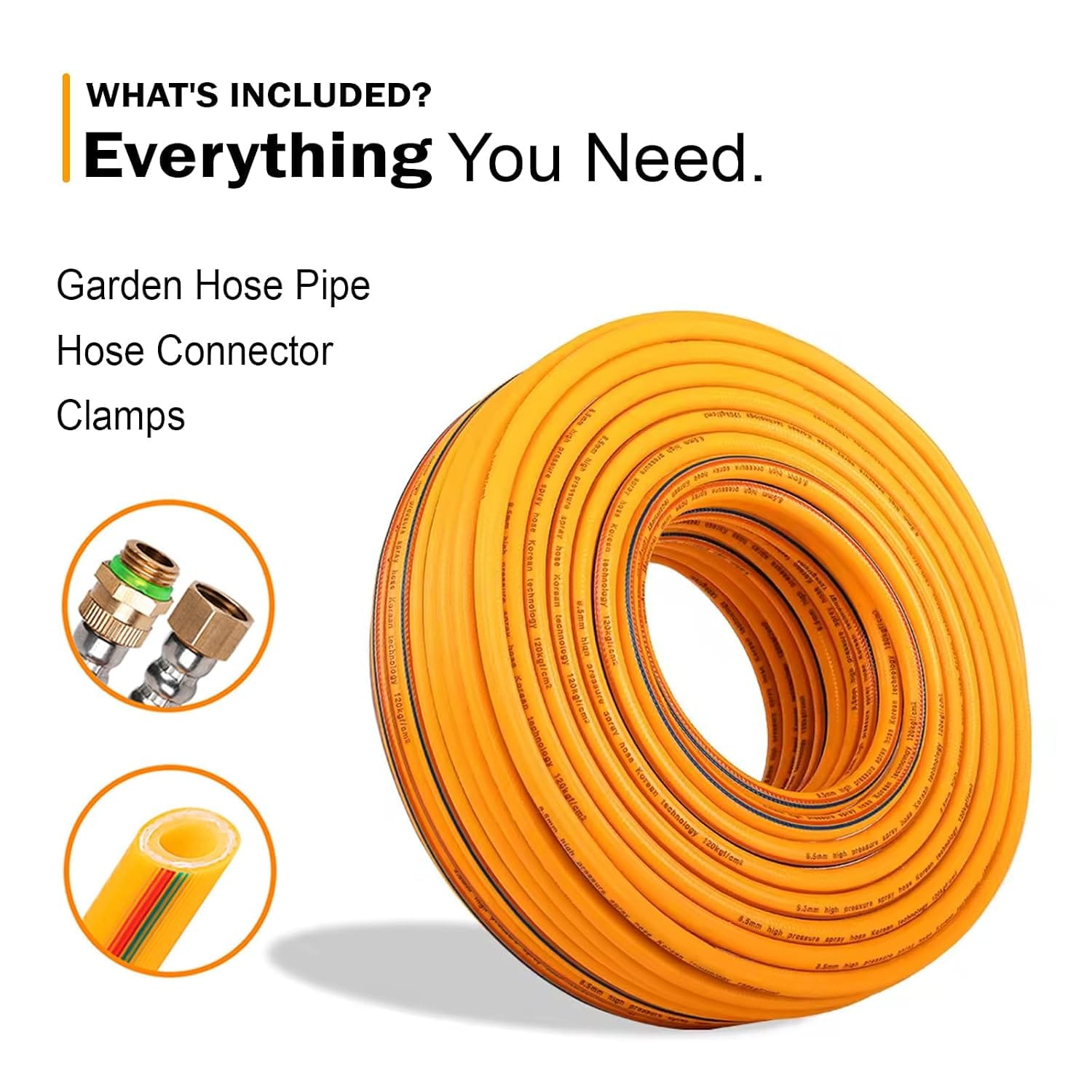 Neptune Simplify Farming 10MM 100 Meter Heavy Duty 5 Layered PVC High Pressure Hose Pipe With Korean Technology | Ideal for Agriculture, Horticulture,Car Wash, Floor Cleaning Both Indoor and Outdoor 5