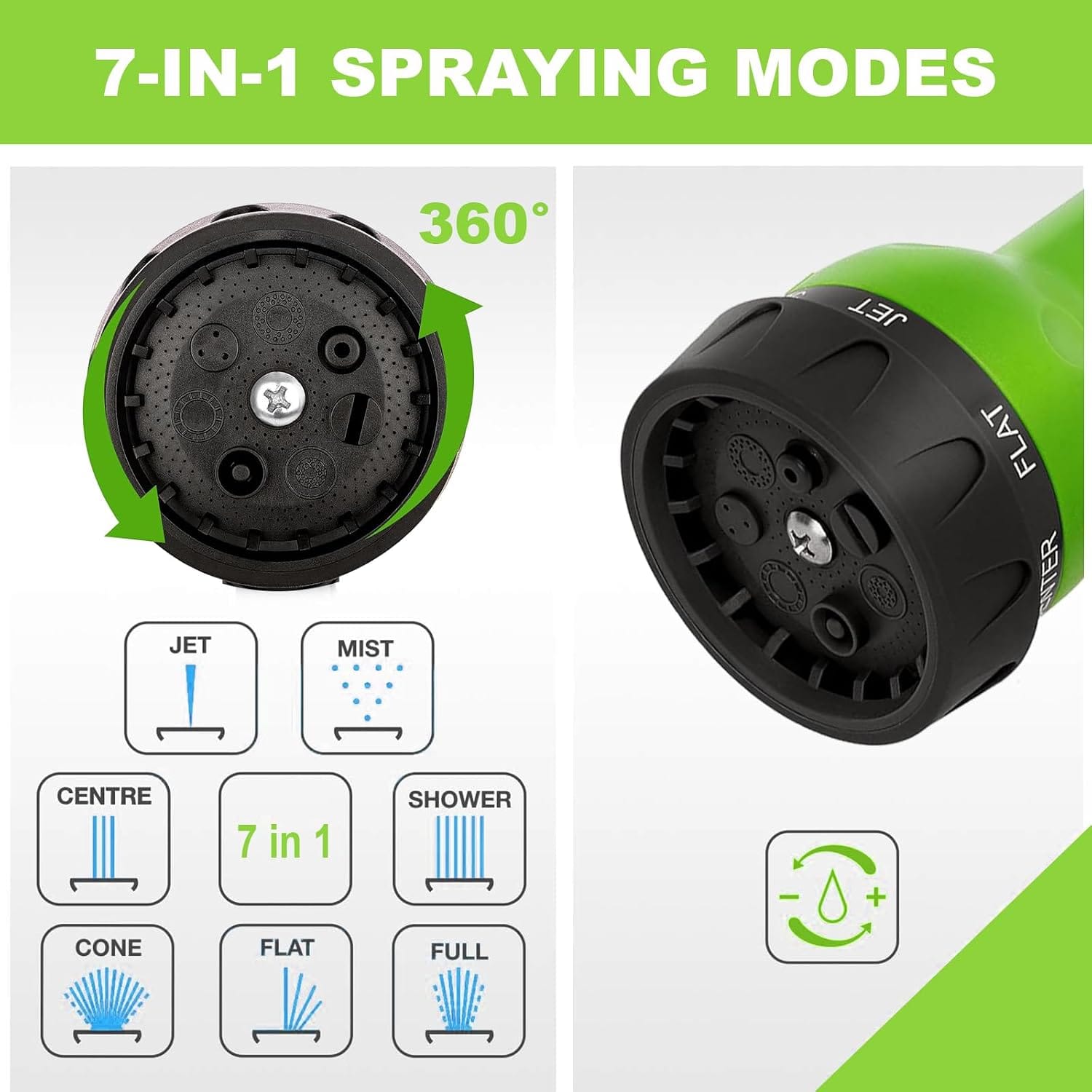Neptune Simplify Farming Mini Garden Hose Reel Portable and Wall Mounted | 10M Heavy Duty Hose |Versatile 7-in-1 Spray Nozzle with Hose Connector | Ideal for Car Wash, Lawn Care & Household Watering 3
